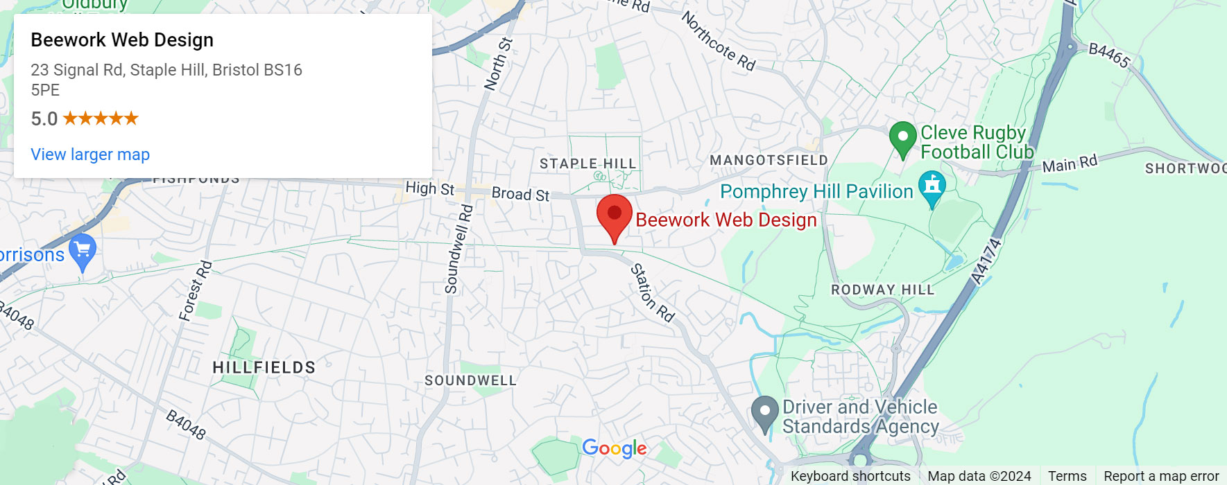 Beework Web Design Map