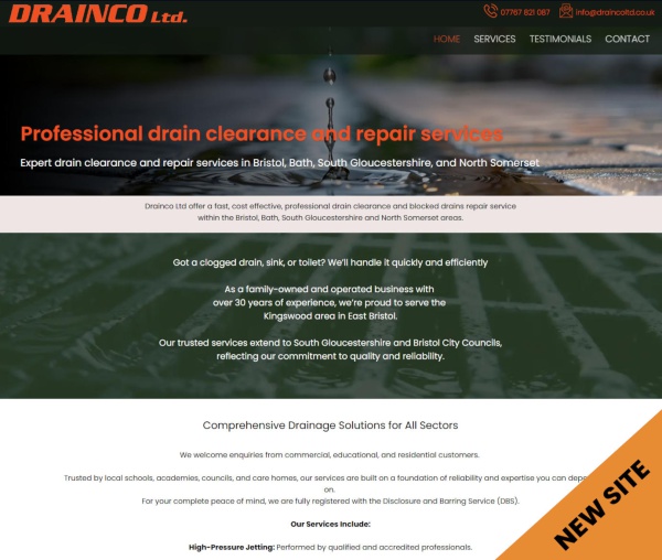 The New Website for Drainco Ltd