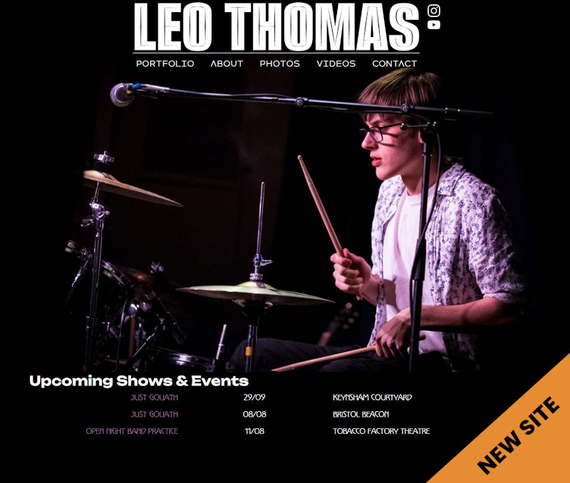 New Website For Bristol Drummer