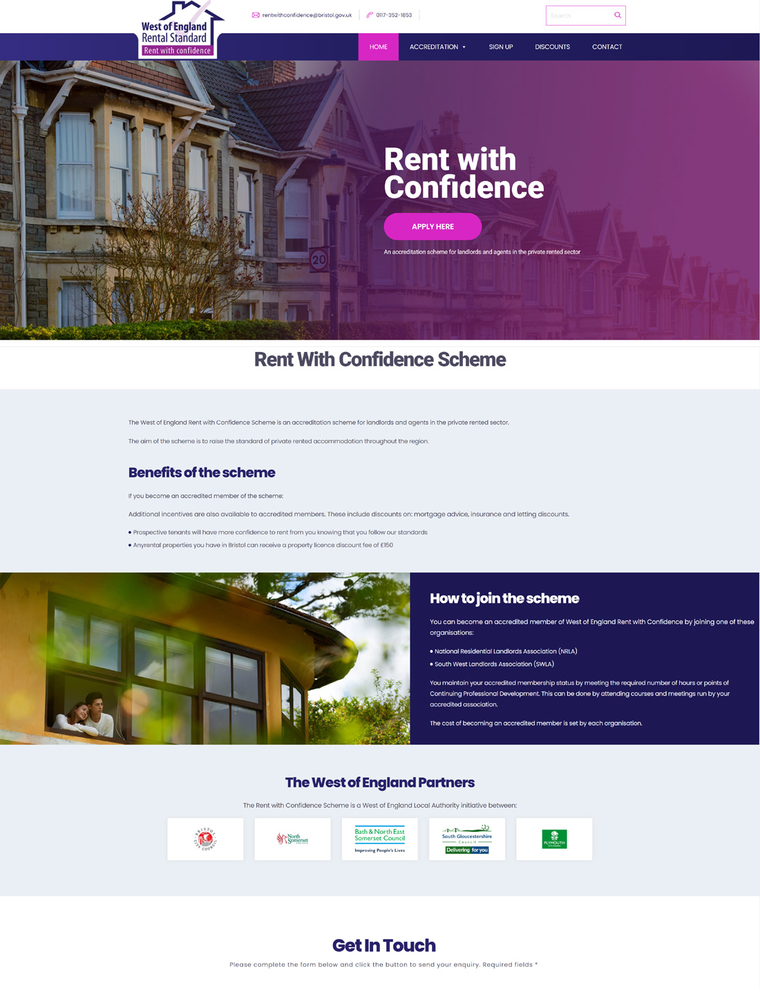 Rent With Confidence Web Design Bristol